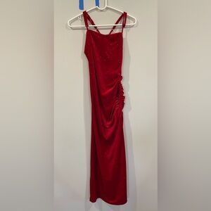 SHEIN Asymmetrical Red Dress
